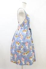 画像3: Jane Marple / Sweet & Coolエプロンドレス M ブルー H-26-08-20-037-JM-OP-AK-ZH (3)