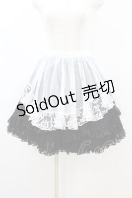 Preview of エプロン付きプリントスカート  黒×白