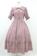 画像1: m petit by misako / AM*ギンガムCHKワンピース M レッド H-26-08-20-1031-LO-OP-NS-ZH (1)
