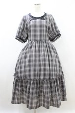 画像1: m petit by misako / チェックワンピース L グレー H-26-08-20-1032-LO-OP-NS-ZH (1)