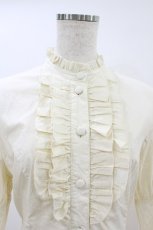 画像3: metamorphose / スタンドカラーフリルブラウス Free 生成り H-26-08-20-1055-ME-BL-NS-ZH (3)