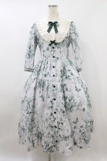 画像1: Innocent World / 木漏れ日の中の鈴蘭ティアードワンピース M 鈴蘭ダークグリーン H-26-08-20-1014-IW-OP-NS-ZH (1)