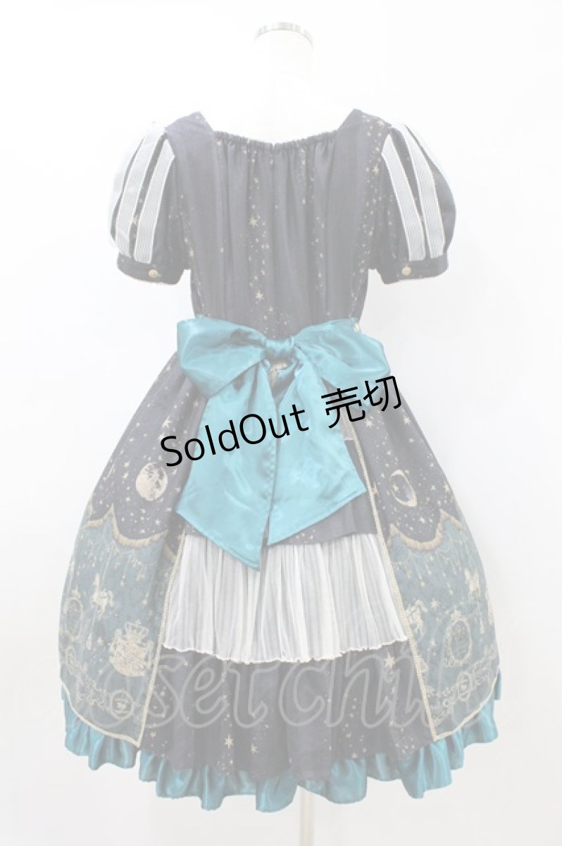 画像2: ALICE and the PIRATES / 永遠に夢見る星影パレード柄ワンピース Free ブラック H-26-08-20-1017-PA-OP-NS-ZH (2)