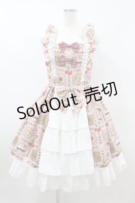 Preview of La Patisserie〜Mon peche mignon〜柄エプロンジャンパースカート Free ピンク