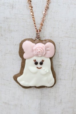 Preview of 高島屋新宿店・横浜店限定ゴーストクッキーネックレス  白×ピンク