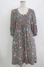 画像1: franche lippee black / オリプリワンピース M ストライプ/ファンタジー H-26-08-21-038-LO-OP-NS-ZH (1)