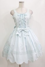 画像1: Angelic Pretty / クリーミィスカラップジャンパースカート Free サックス H-26-08-21-004-AP-OP-NS-ZH (1)