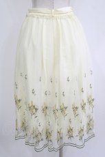 画像3: axes femme / ミモザ刺繍チュールスカート M アイボリー H-26-08-21-042-AX-SK-NS-ZH (3)