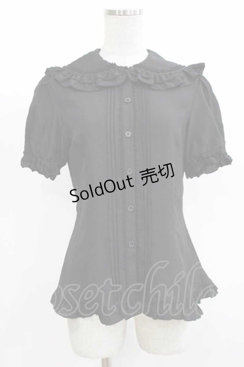 画像1: metamorphose / ピンタックブラウス Free ブラック H-26-08-21-067-ME-BL-NS-ZH (1)