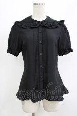 画像1: metamorphose / ピンタックブラウス Free ブラック H-26-08-21-067-ME-BL-NS-ZH (1)