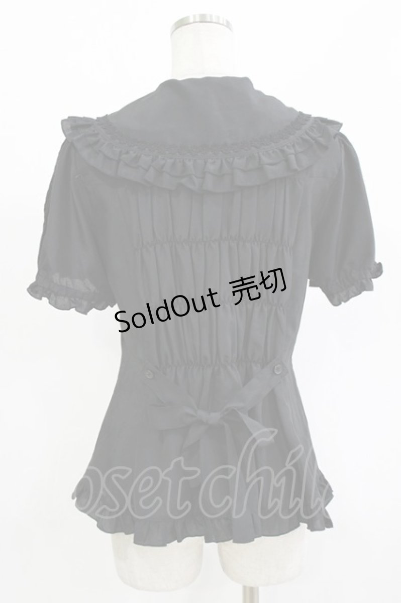 画像2: metamorphose / ピンタックブラウス Free ブラック H-26-08-21-067-ME-BL-NS-ZH (2)