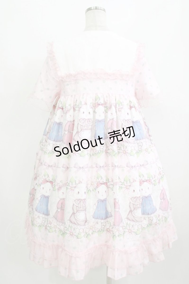 画像3: To Alice / うさぎプリントワンピース M ピンク H-26-08-21-006-LO-OP-NS-ZH (3)