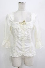 画像1: axes femme / フリルブラウス M 生成り H-26-08-21-073-AX-BL-NS-ZH (1)