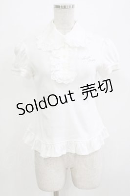 Preview of ロゴ刺繍ジャボ付きカットソー Free 白