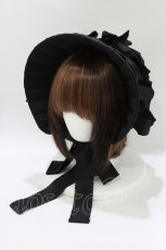 画像1: Hoshibako Works / 油彩の薔薇　 ボンネット  ブラック H-26-08-21-085-LO-AC-NS-ZH (1)