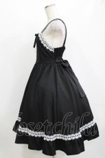 画像2: CHIP CLIP / Wonder Tea Party/ジャンパースカート M ブラック H-26-08-21-014-LO-OP-NS-ZH (2)