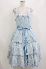 画像1: Nuit de Cellophane（海外ロリータブランド） / PETER RABBIT/ジャンパースカート XL サックス H-26-08-21-019-PU-OP-NS-ZH (1)
