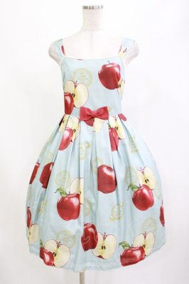 Preview of Apple Stampノースリーブワンピース  グリーンアップル
