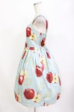画像2: Emily Temple cute / Apple Stampノースリーブワンピース  グリーンアップル H-26-08-22-003-ET-OP-AK-ZH (2)