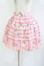 画像1: Jane Marple / ローズストライプのスカート M ピンク H-26-08-22-027-JM-SK-KB-ZH (1)