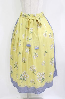 Preview of Miss Daisyのタックスカート  イエロー×ラベンダー