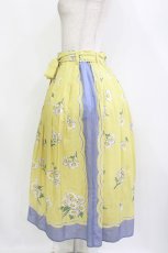 画像2: Jane Marple / Miss Daisyのタックスカート  イエロー×ラベンダー H-26-08-22-030-JM-SK-KB-ZH (2)