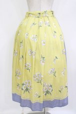 画像3: Jane Marple / Miss Daisyのタックスカート  イエロー×ラベンダー H-26-08-22-030-JM-SK-KB-ZH (3)