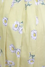 画像4: Jane Marple / Miss Daisyのタックスカート  イエロー×ラベンダー H-26-08-22-030-JM-SK-KB-ZH (4)