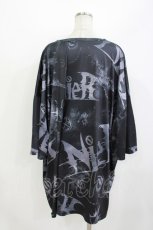 画像2: NieR Clothing / プリントZIPカットソー  黒 H-26-08-22-036-PU-TO-AK-ZH (2)