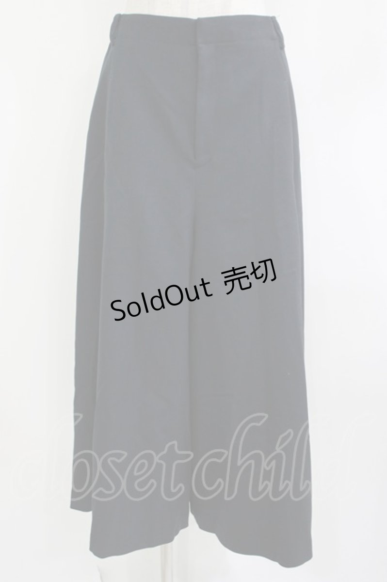 画像1: Jane Marple Dans Le Salon / Doeskin cloth trapeze pants M ネイビー H-26-08-22-040-JM-PA-AK-ZH (1)