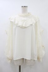 画像1: axes femme kawaii / ヴィンテージシフォンブラウス M 生成り H-26-08-22-1054-AX-BL-NS-ZH (1)