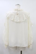 画像2: axes femme kawaii / ヴィンテージシフォンブラウス M 生成り H-26-08-22-1054-AX-BL-NS-ZH (2)