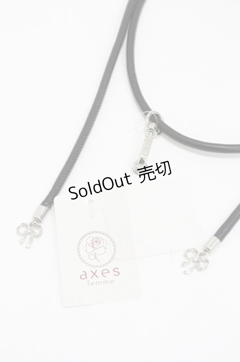 画像2: axes femme / スライド丸紐スマホストラップ  ブラック H-26-08-22-1009-AX-ZA-NS-ZH (2)