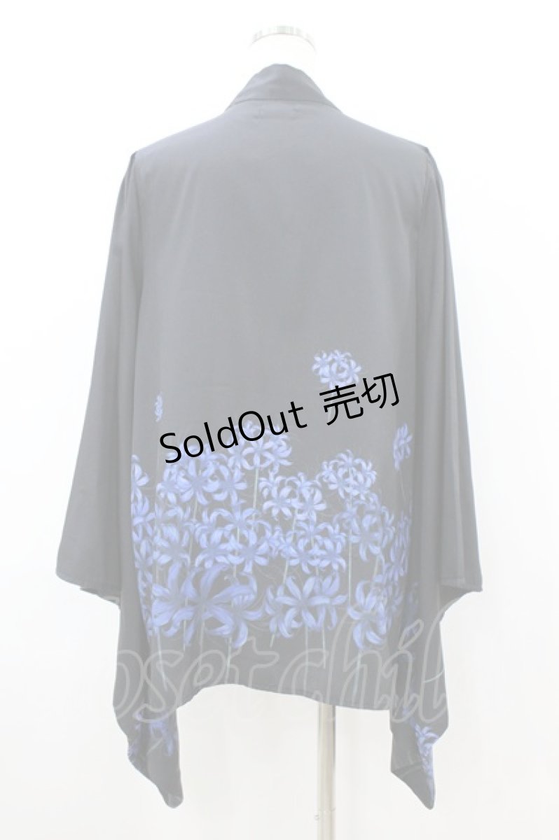 画像2: axes femme / 彼岸花羽織 Free ブラック/ブルー H-26-08-22-1061-AX-TO-NS-ZH (2)