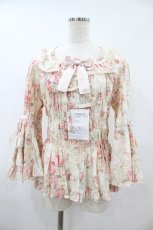 画像1: metamorphose / 【プラスサイズ】ロザリースクエアあきロング姫袖ブラウス プラスサイズ シュガーコーラル H-26-08-22-1012-ME-BL-NS-ZH (1)