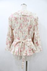 画像2: metamorphose / 【プラスサイズ】ロザリースクエアあきロング姫袖ブラウス プラスサイズ シュガーコーラル H-26-08-22-1012-ME-BL-NS-ZH (2)