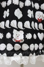 画像5: metamorphose / 【プラスサイズ】ふわふわメレンゲクッキー半袖ワンピース プラスサイズ ブラック H-26-08-22-1016-ME-OP-NS-ZH (5)