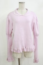 画像1: virally / 星名桜子/フリルニットトップス 5L ピンク H-26-08-23-035-LO-TO-NS-ZH (1)