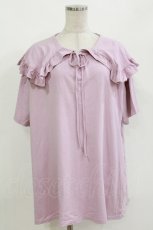 画像1: merry jenny / フリルカラーカットトップス F ピンク H-26-08-23-1030-LO-TO-AK-ZH (1)