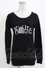 画像1: Katie / プリントカットソー  BLACK H-26-08-23-1043-LO-TO-AK-ZH (1)