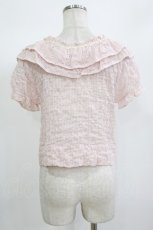 画像2: Katie / ストライプパフブラウス  PINK H-26-08-23-1045-LO-BL-AK-ZH (2)
