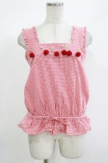 画像1: Katie / チェックビスチェ  RED H-26-08-23-1054-LO-TO-AK-ZH (1)