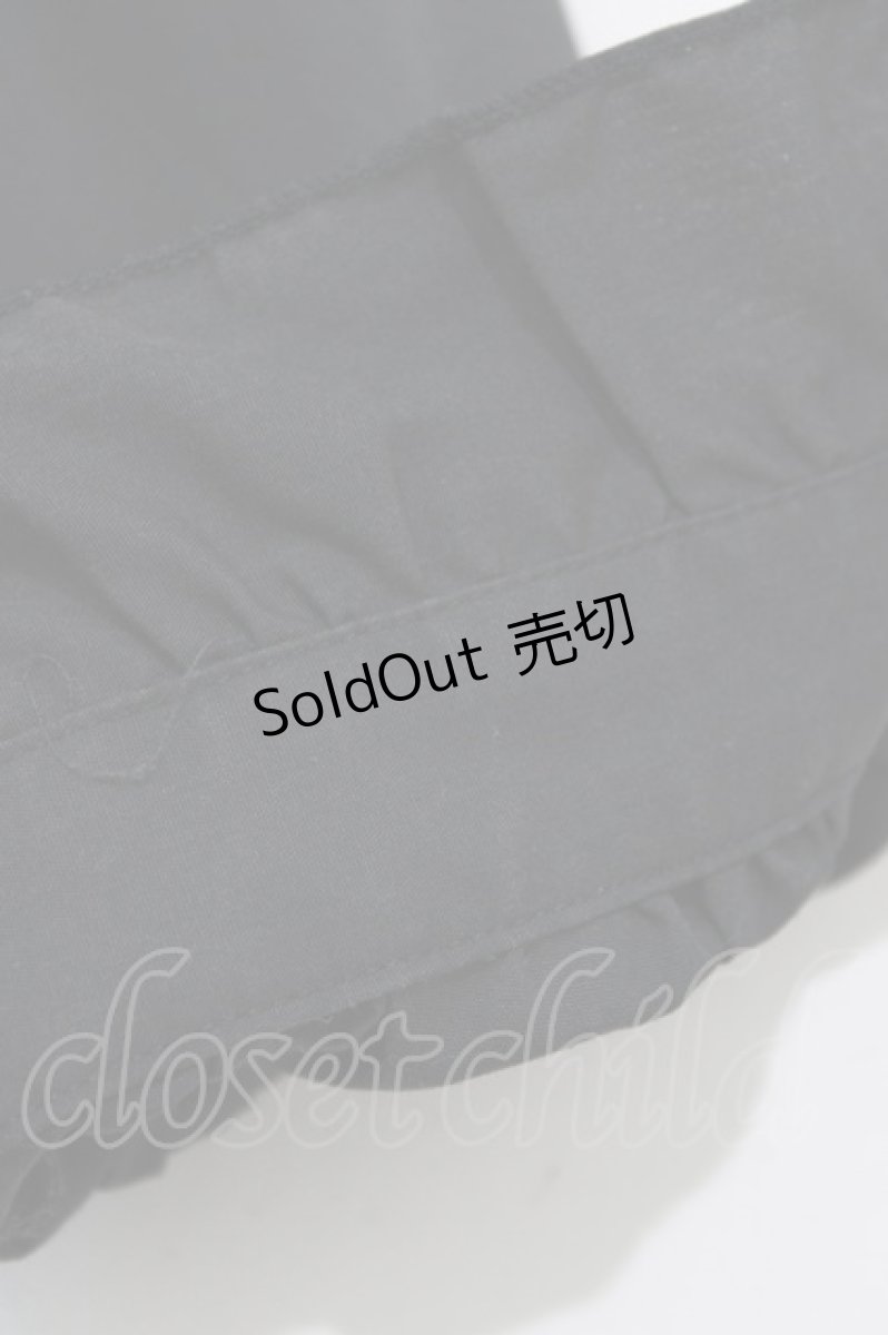 画像5: MIHO MATSUDA / 半袖フリルブラウス  黒 H-26-08-23-1058-GO-BL-AK-ZH (5)