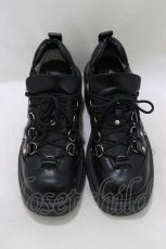 画像1: YOSUKE / 厚底レースアップシューズ LL 黒 H-26-08-23-1078-PU-SH-AK-ZH (1)