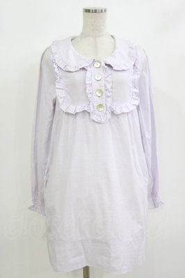 Preview of フロントボタンフリルワンピース  LAVENDER