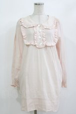 画像1: Katie / フロントボタンフリルワンピース  PINK H-26-08-23-1011-LO-OP-AK-ZH (1)