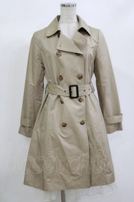 Preview of 裾フリルボタンコート  BEIGE
