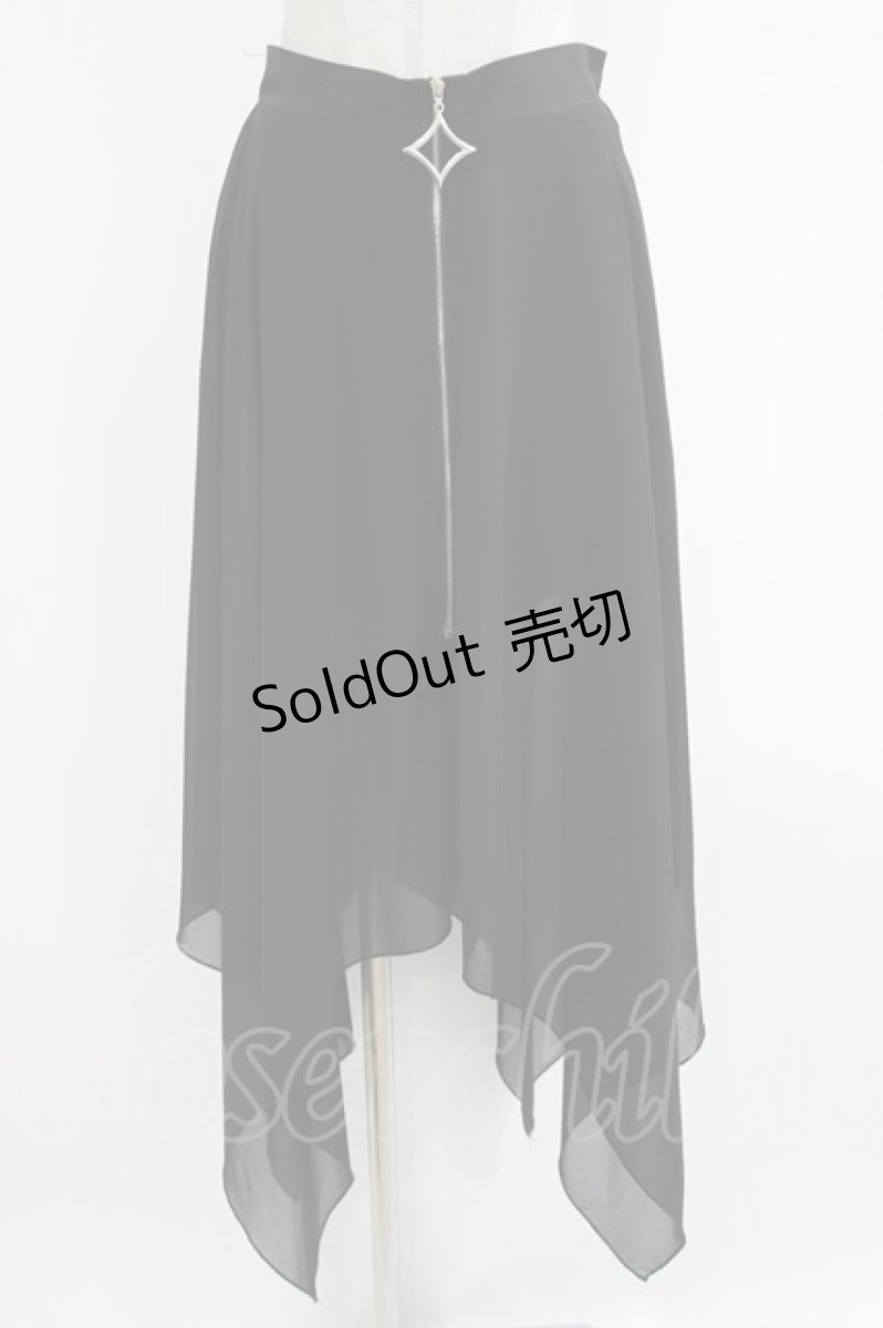 画像1: NieR Clothing / レイヤードZIPスカート  黒 H-26-08-23-1019-PU-SK-AK-ZH (1)