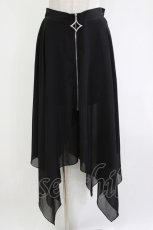 画像1: NieR Clothing / レイヤードZIPスカート  黒 H-26-08-23-1019-PU-SK-AK-ZH (1)