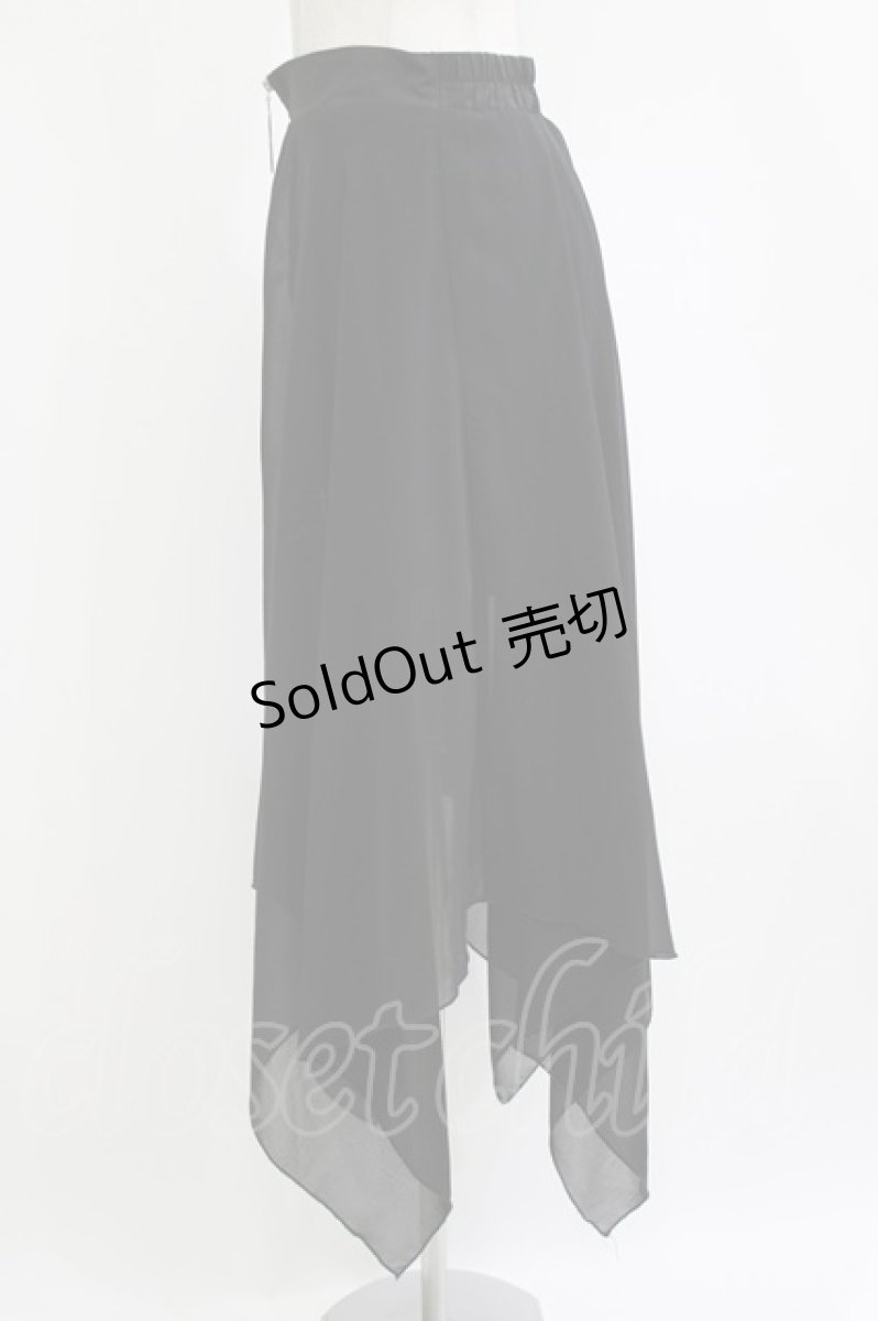 画像2: NieR Clothing / レイヤードZIPスカート  黒 H-26-08-23-1019-PU-SK-AK-ZH (2)
